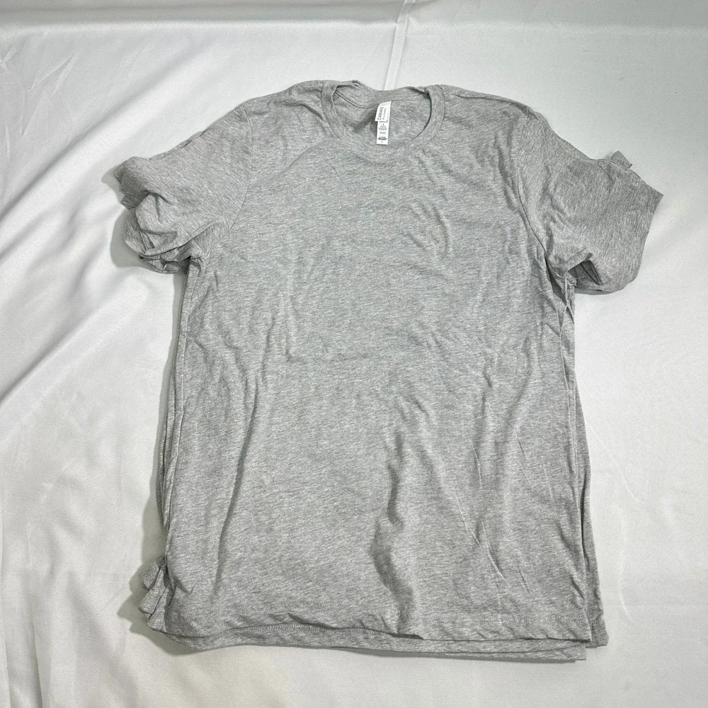 NWT Bella + Canvas T-Shirt Lot of 4 Men's Large Gray Blank Basic‎ Soft Crewneck